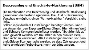 Descreen and USM Explanation