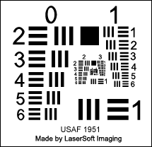 Optical Resolution Test Chart