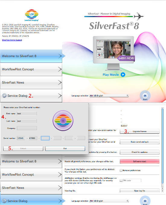 how to enter serial number in silverfast 8.8