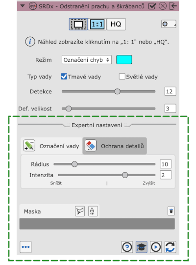 SRDx Expert Dialog in SilverFast Ai Studio
